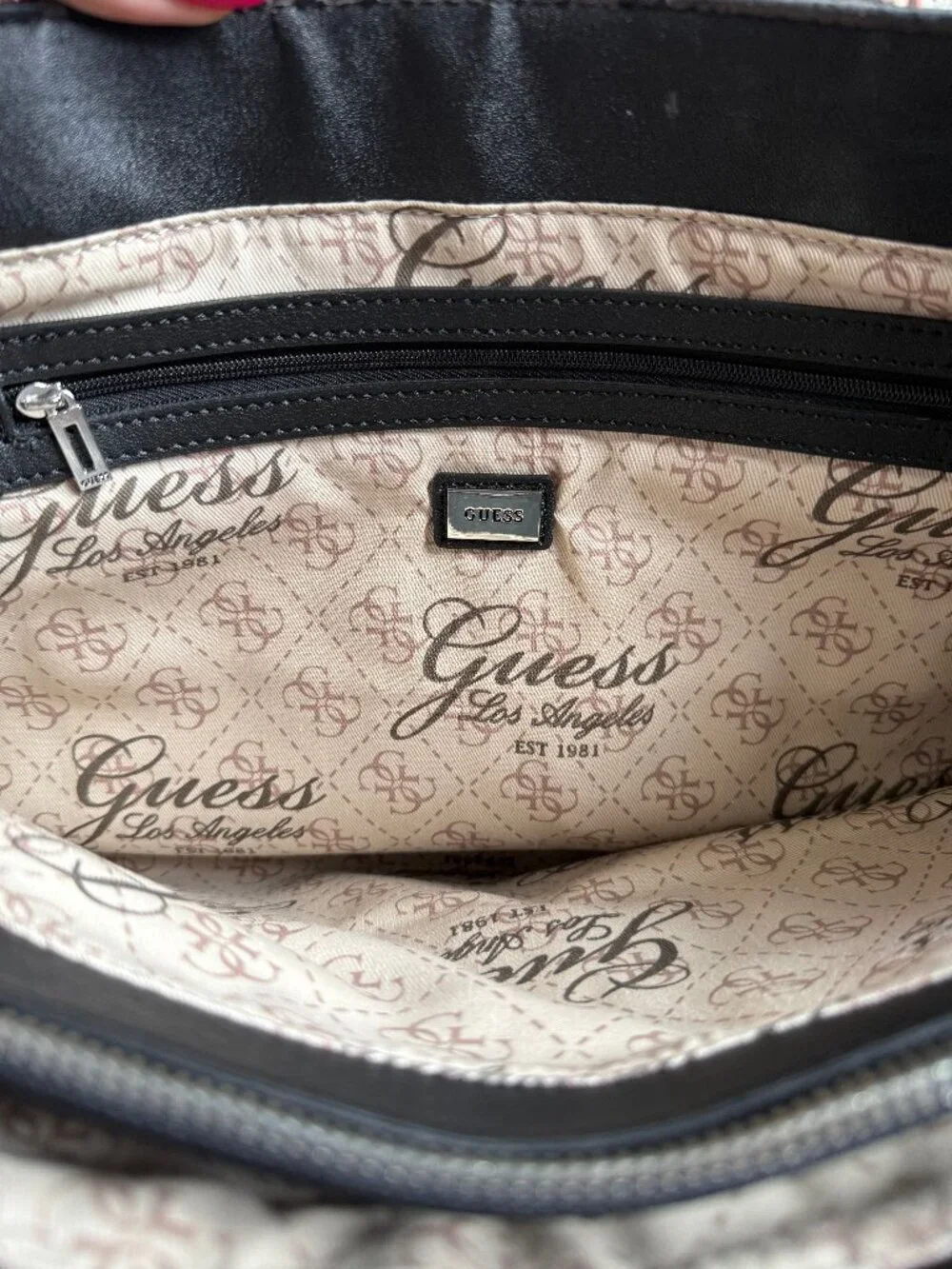 GUESS | Denim Y2K Logo Large Shoulder Tote Bag - Picture 13 of 15
